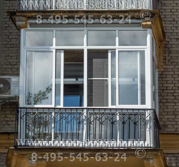 алюминиевое остекление балконов цены лоджии Provedal с  внешней отделкой