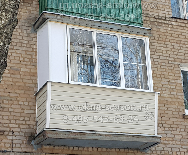  фото остекления выноса балкона в хрущевском доме 