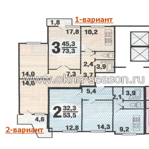 остекление лоджи серии П-3